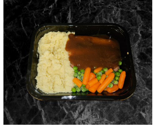 Home Made Sausage, Mash, Gravy & Peas and carrots